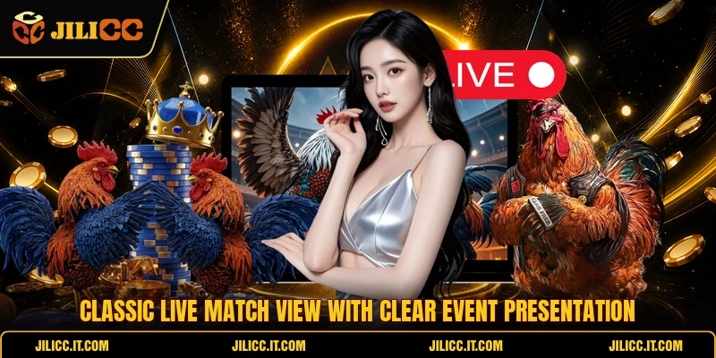Classic live match view with clear event presentation