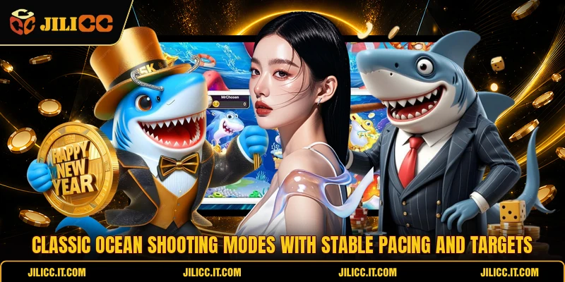 Classic ocean shooting modes with stable pacing and targets