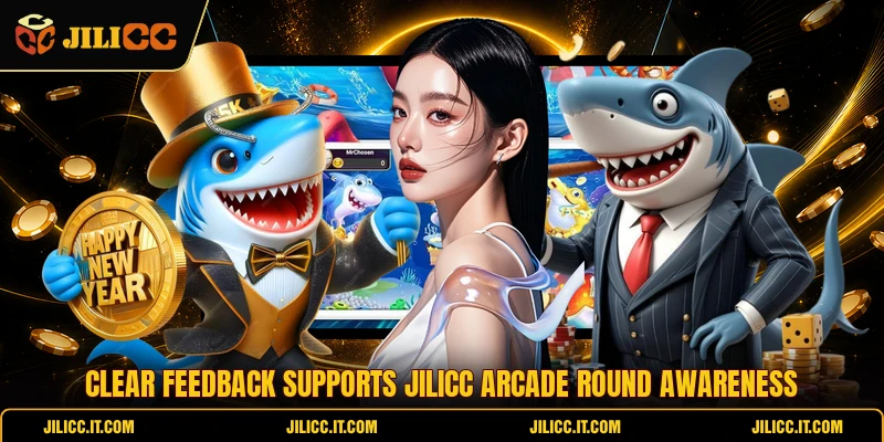 Clear feedback supports JILICC arcade round awareness