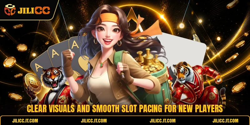 Clear visuals and smooth slot pacing for new players