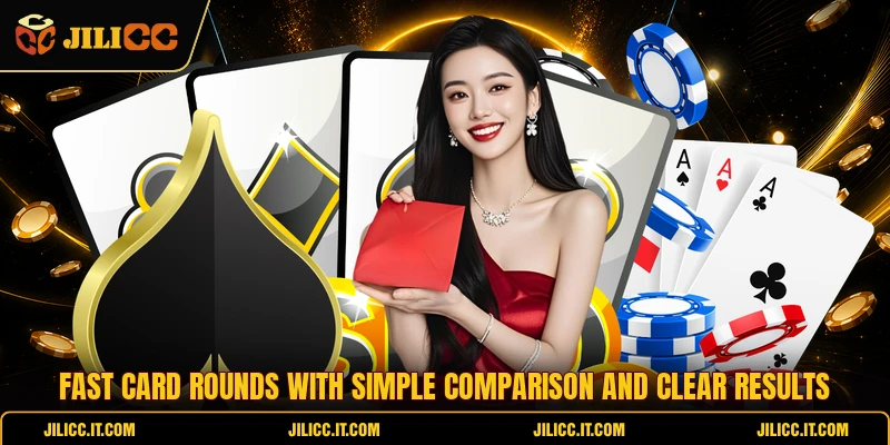 Fast card rounds with simple comparison and clear results