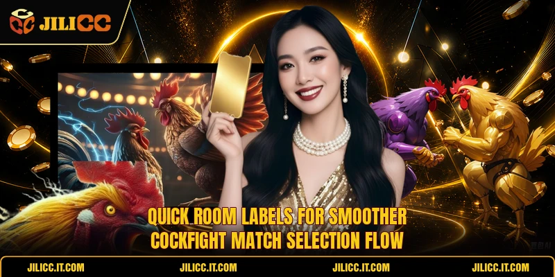 Quick room labels for smoother cockfight match selection flow