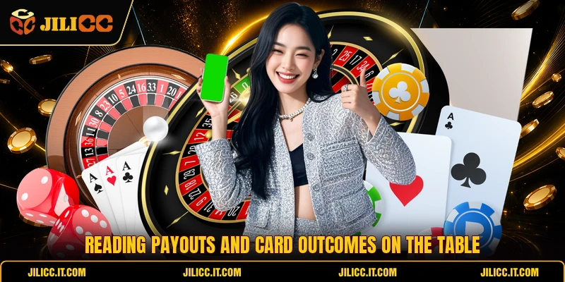 Reading payouts and card outcomes on the table