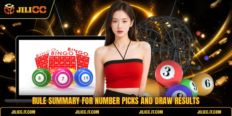 Rule summary for number picks and draw results