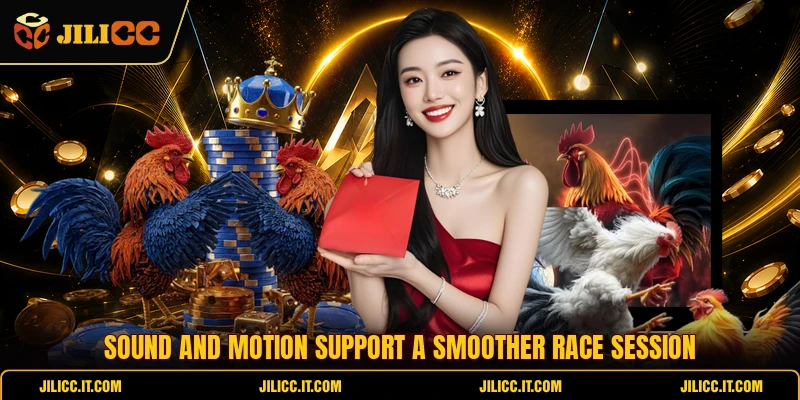 Sound and motion support a smoother race session