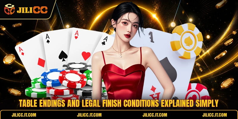 Table endings and legal finish conditions explained simply